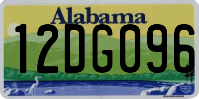 AL license plate 12DG096