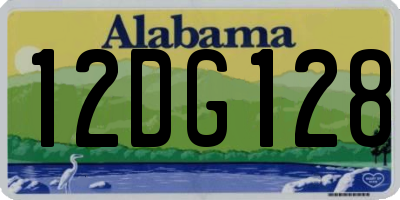 AL license plate 12DG128