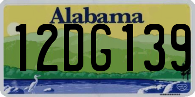 AL license plate 12DG139