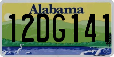 AL license plate 12DG141