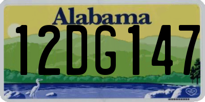 AL license plate 12DG147