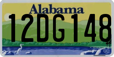 AL license plate 12DG148