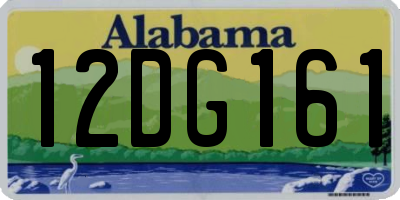 AL license plate 12DG161