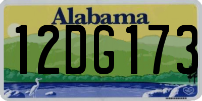 AL license plate 12DG173