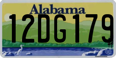AL license plate 12DG179
