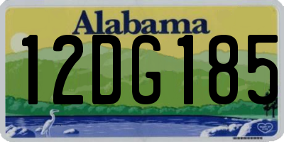 AL license plate 12DG185
