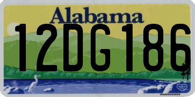 AL license plate 12DG186