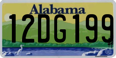 AL license plate 12DG199