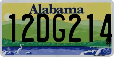 AL license plate 12DG214