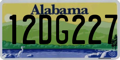 AL license plate 12DG227