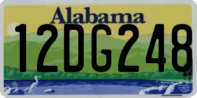 AL license plate 12DG248