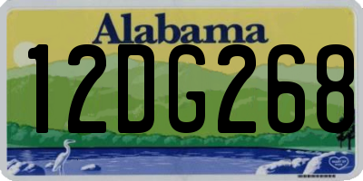 AL license plate 12DG268