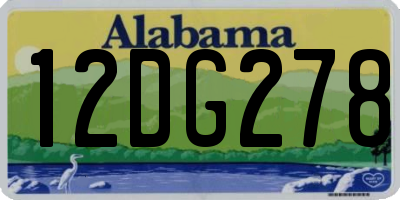 AL license plate 12DG278