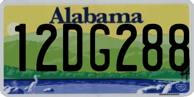 AL license plate 12DG288