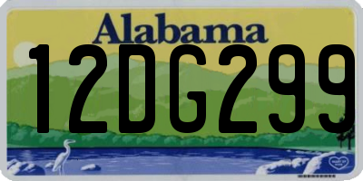 AL license plate 12DG299