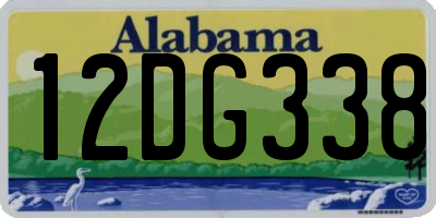 AL license plate 12DG338