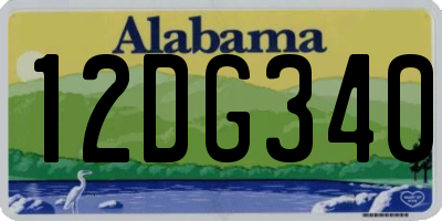 AL license plate 12DG340