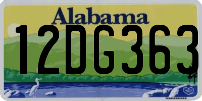AL license plate 12DG363
