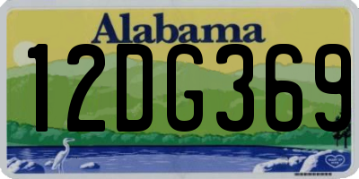 AL license plate 12DG369