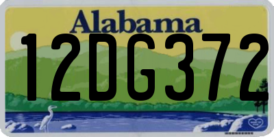 AL license plate 12DG372