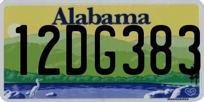 AL license plate 12DG383
