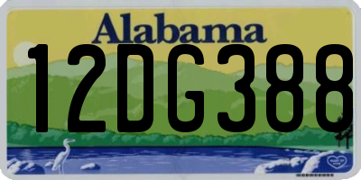 AL license plate 12DG388