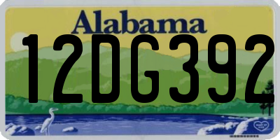 AL license plate 12DG392