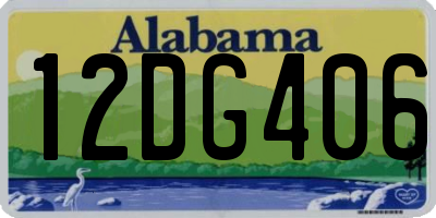 AL license plate 12DG406