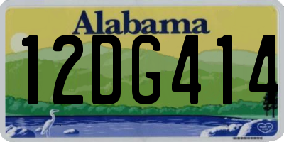 AL license plate 12DG414