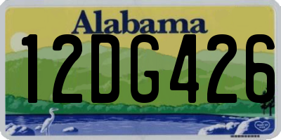 AL license plate 12DG426