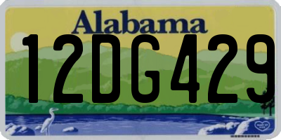 AL license plate 12DG429