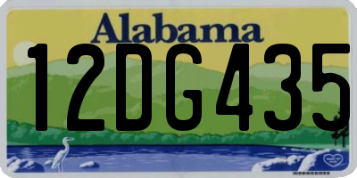 AL license plate 12DG435