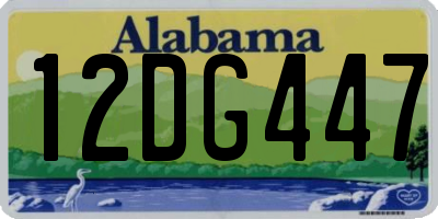 AL license plate 12DG447