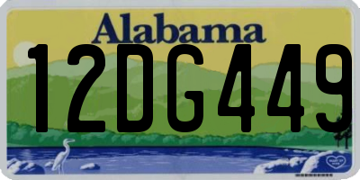 AL license plate 12DG449
