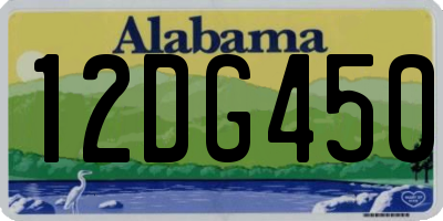 AL license plate 12DG450