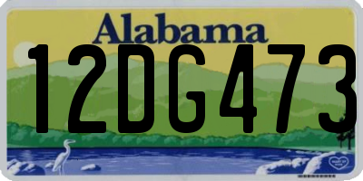 AL license plate 12DG473