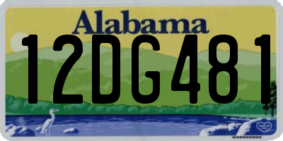 AL license plate 12DG481