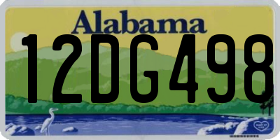 AL license plate 12DG498
