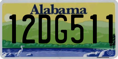 AL license plate 12DG511