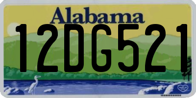 AL license plate 12DG521