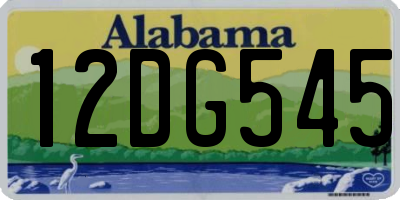 AL license plate 12DG545