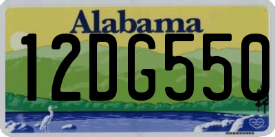 AL license plate 12DG550