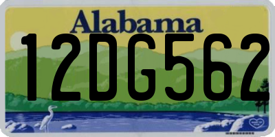AL license plate 12DG562