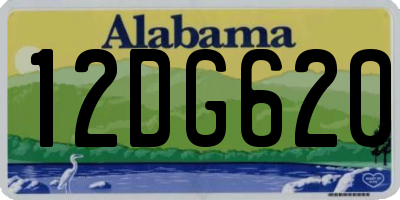 AL license plate 12DG620