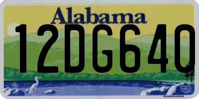 AL license plate 12DG640