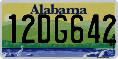 AL license plate 12DG642