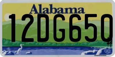 AL license plate 12DG650