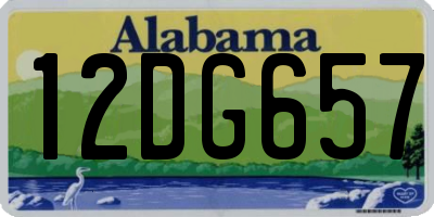 AL license plate 12DG657