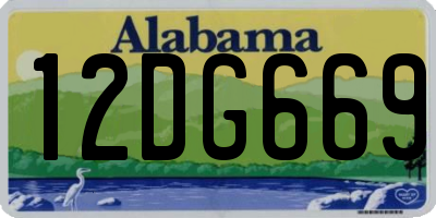 AL license plate 12DG669