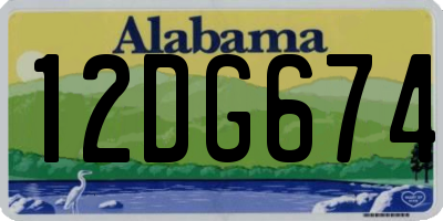 AL license plate 12DG674